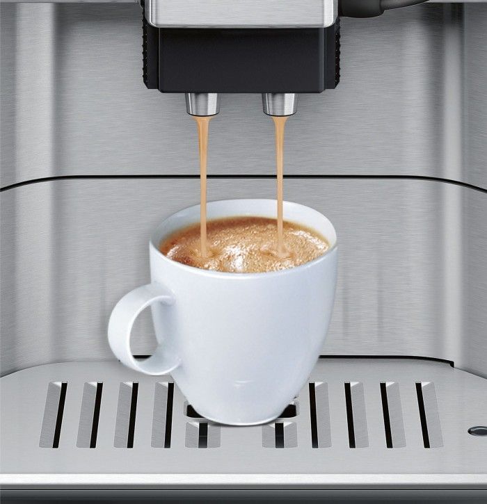 Siemens EQ.6 700 TE617503DE Coffee machine (1500 Watt, direct selection by sensor fields, oneTouch, DoupleCup) stainless steel / medium gray