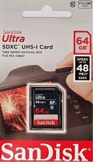 SanDisk SDXC 64GB Speicherkarte bis zu 48MB/Sek