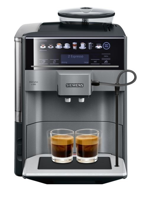 Siemens Espresso EQ.6 plus s100, vollautomatisch, Diamond Titanium metallic, TE651209RW