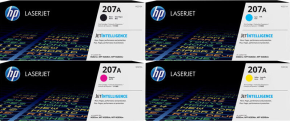 HP Original Tonerkartuschen LaserJet 207A Set mit Magenta, Gelb, Schwarz und Cyan